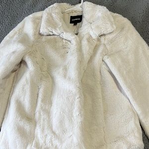 Express White Faux Fur